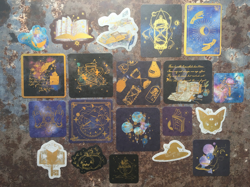 gold foil journal stickers