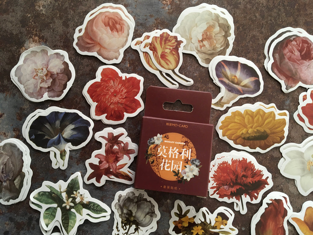 floral sticker box