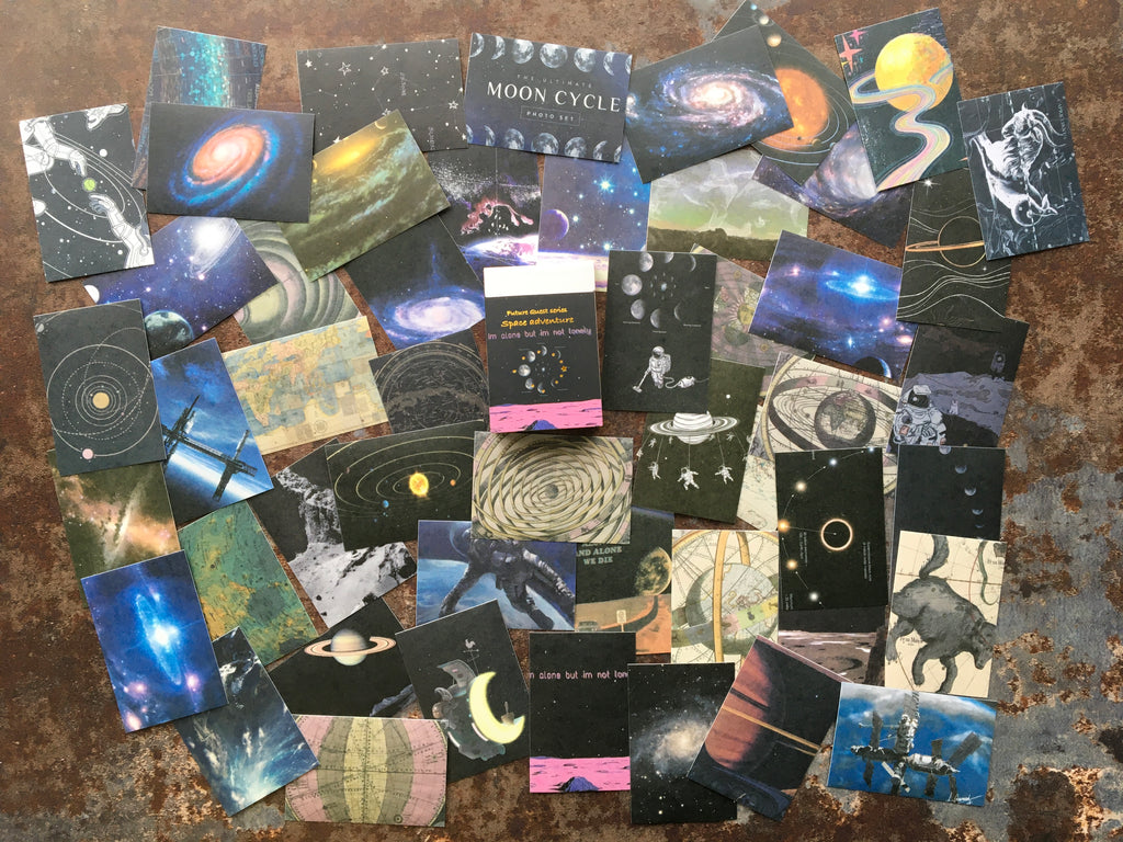 Space and galaxy themed stickers for journaling