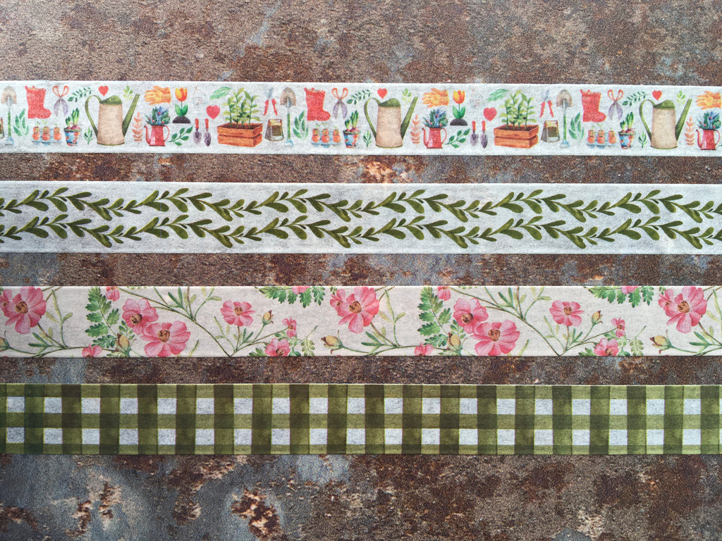 Gardening themed washi tape collection