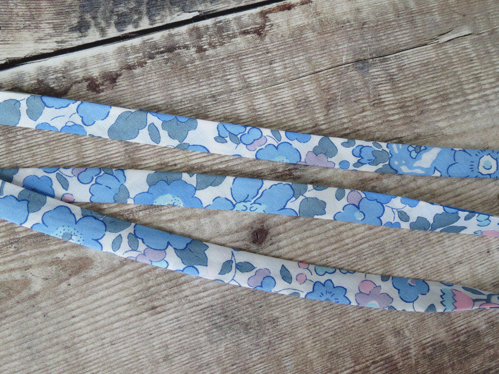 Liberty Betsy bias tape for quilting and making bunting or used for gift wrapping