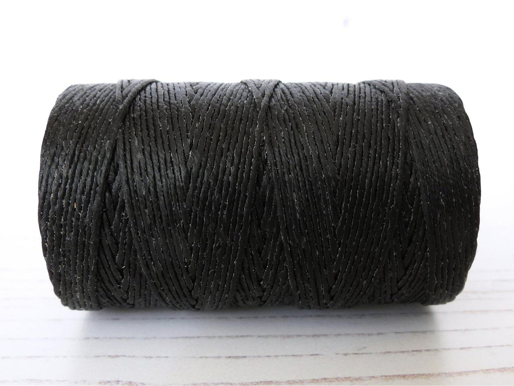 Black Irish waxed linen cord