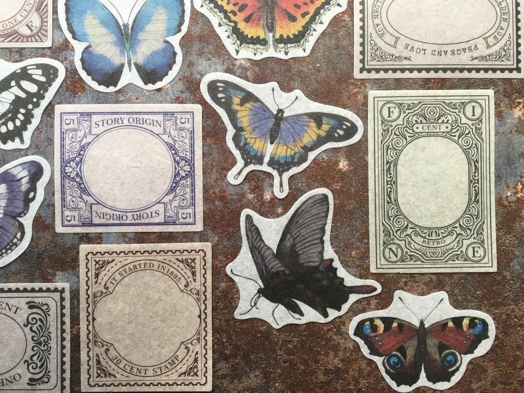 'Butterflies & decorative frames' sticker collection