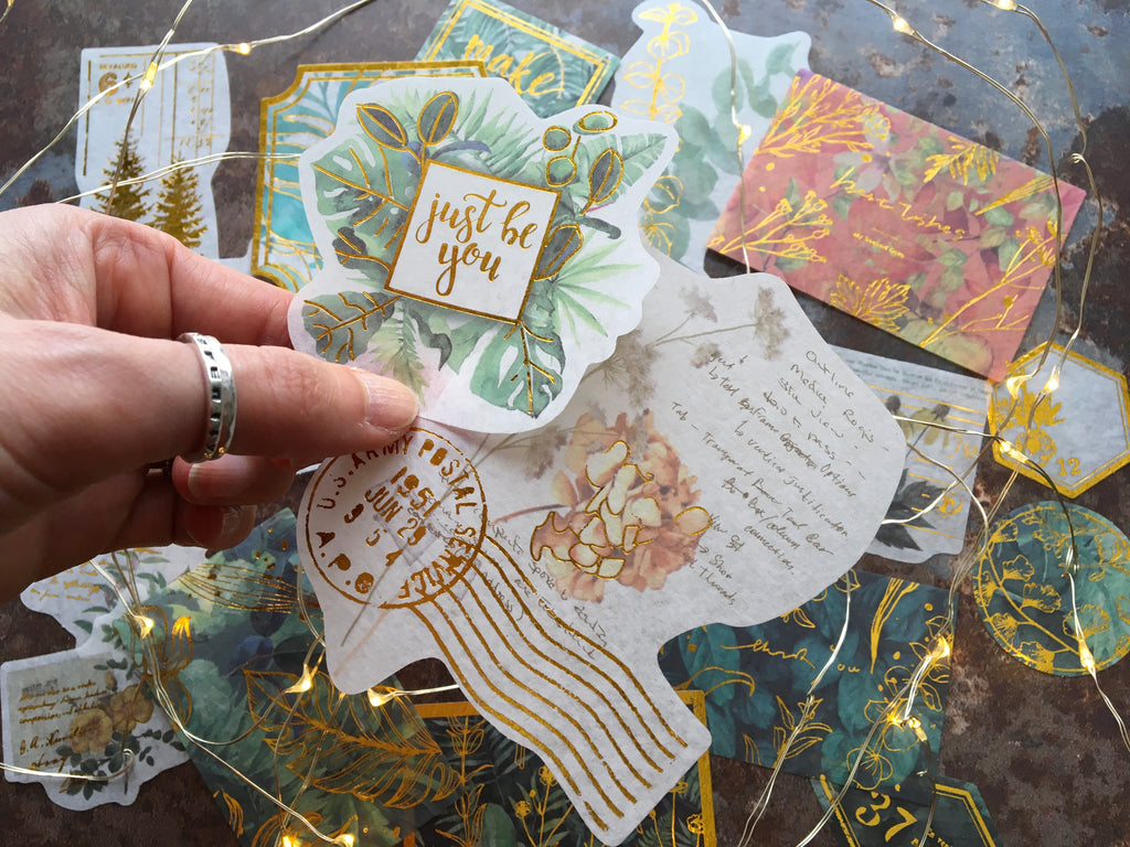 'Just be you' gold foil sticker collection