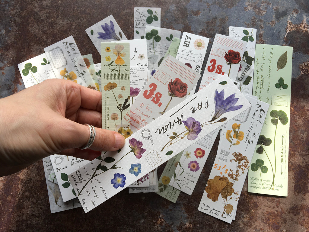 dried flower stickers for journaling