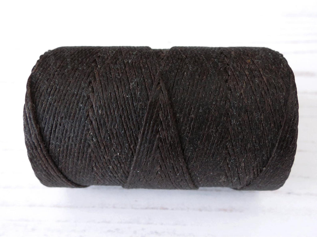 Chocolate brown Irish waxed linen cord