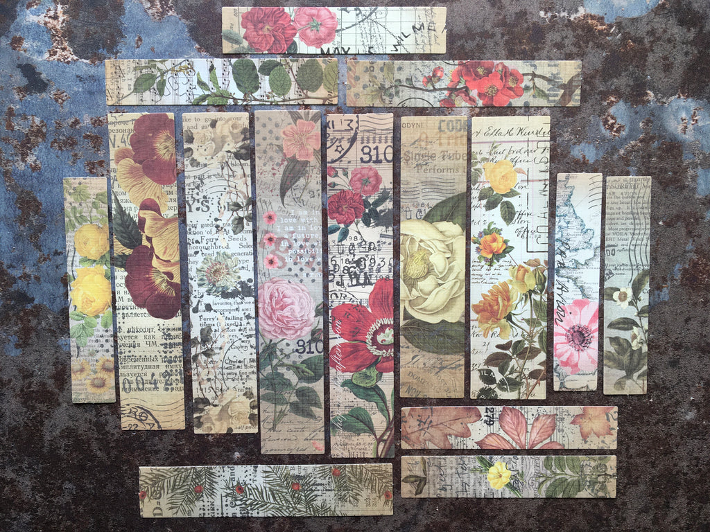 art journal stickers with vintage florals