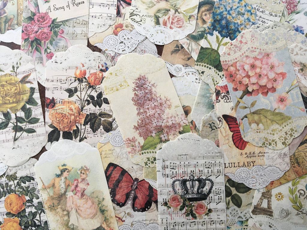 'Vintage romantic Paris' themed paper ephemera