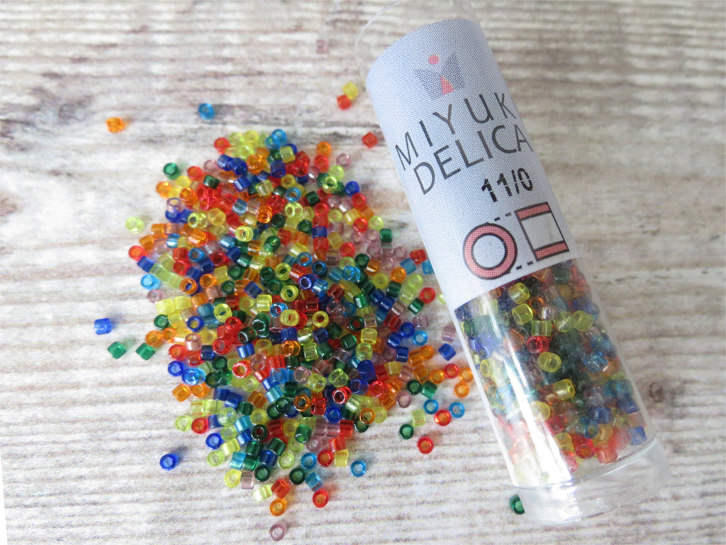 Delica seed bead Rainbow colour mix