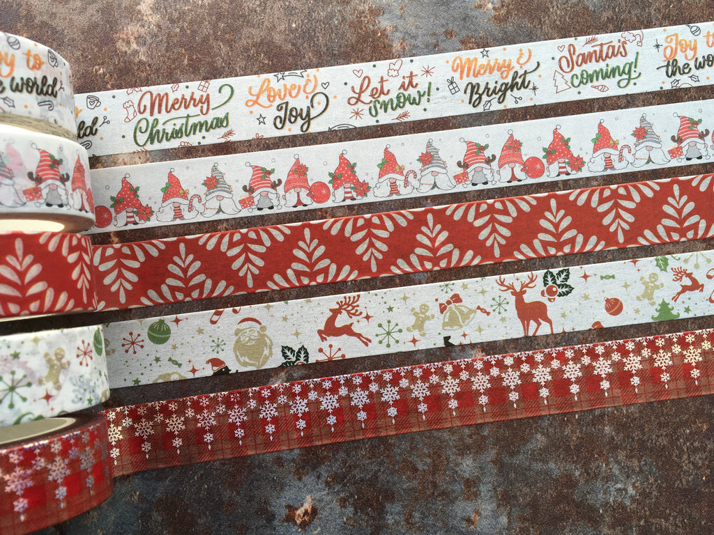 Christmas themed washi tape collection