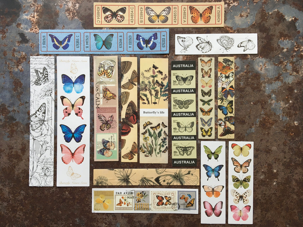 butterfly stationery stickers