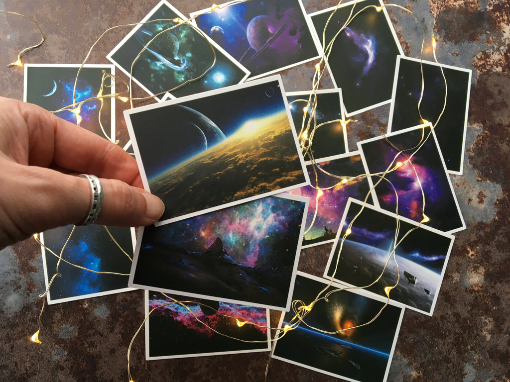 Galaxy themed sticker set for journaling