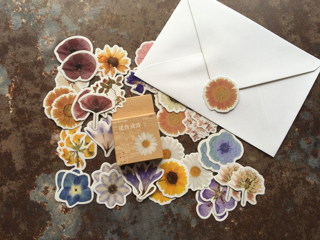 bujo stickers with flowers