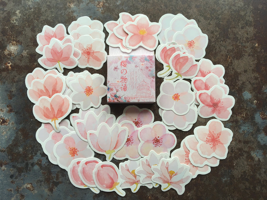 cherry blossom stickers