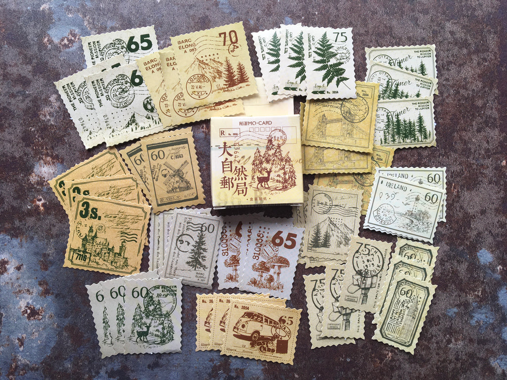 Travel stamps journal stickers
