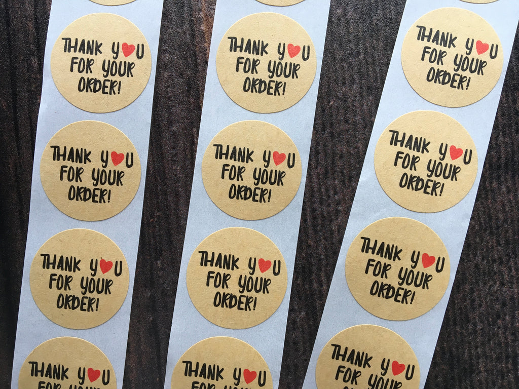 'thank you for your order' business stickers