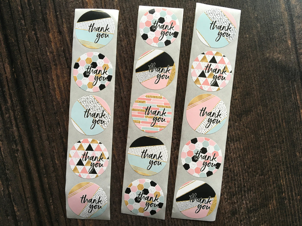 pastel coloured stationery stickers