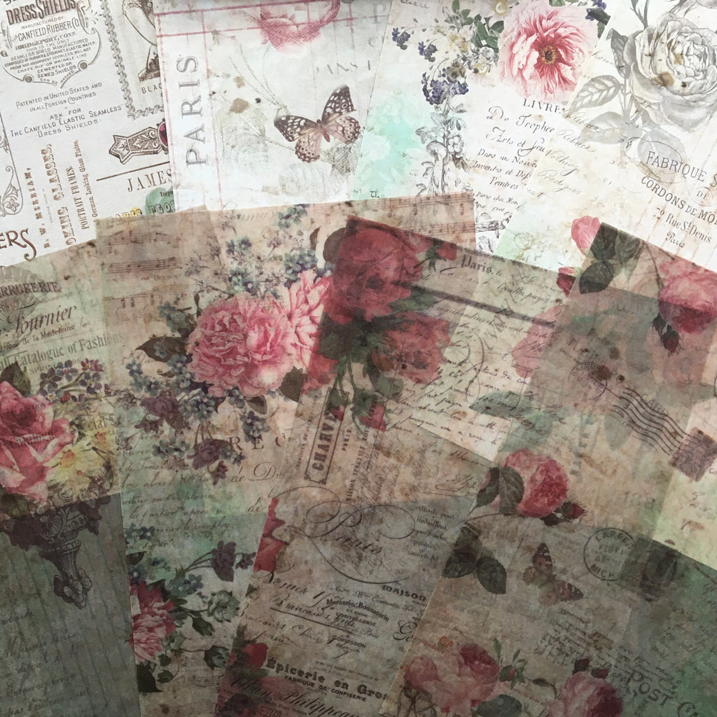 Vintage florals scrapbooking paper
