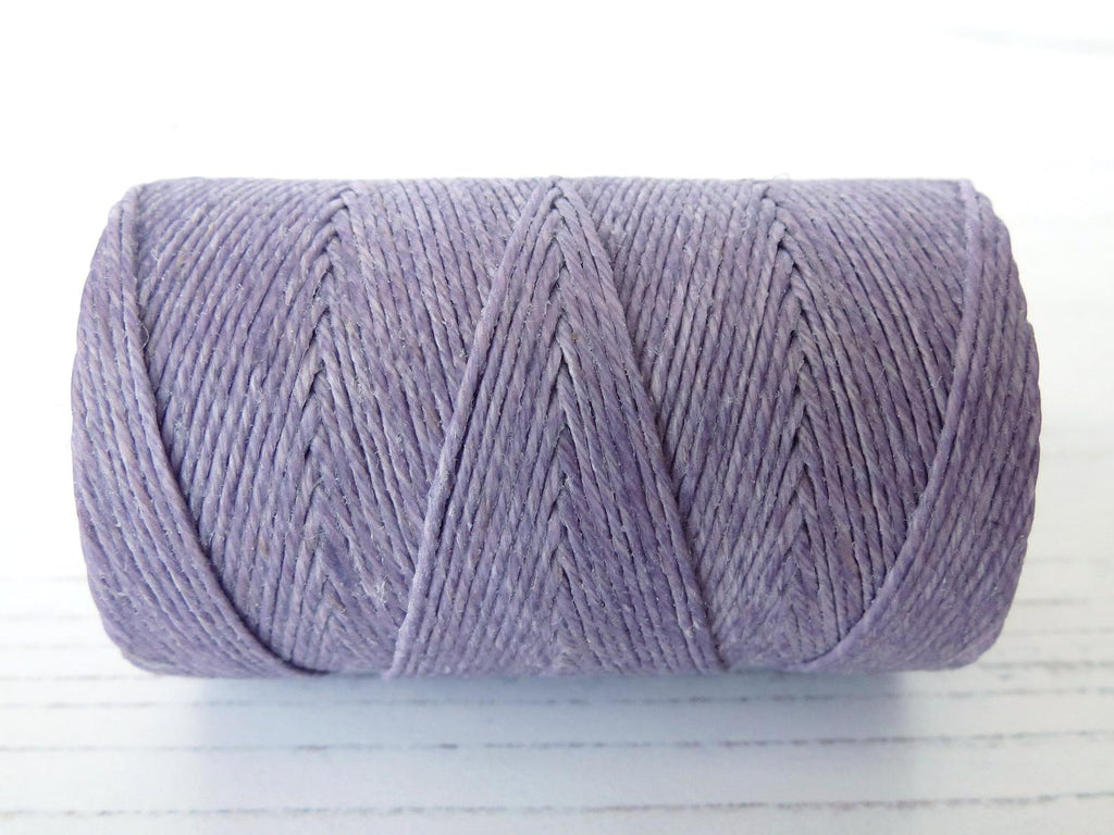 Lavender waxed linen cord