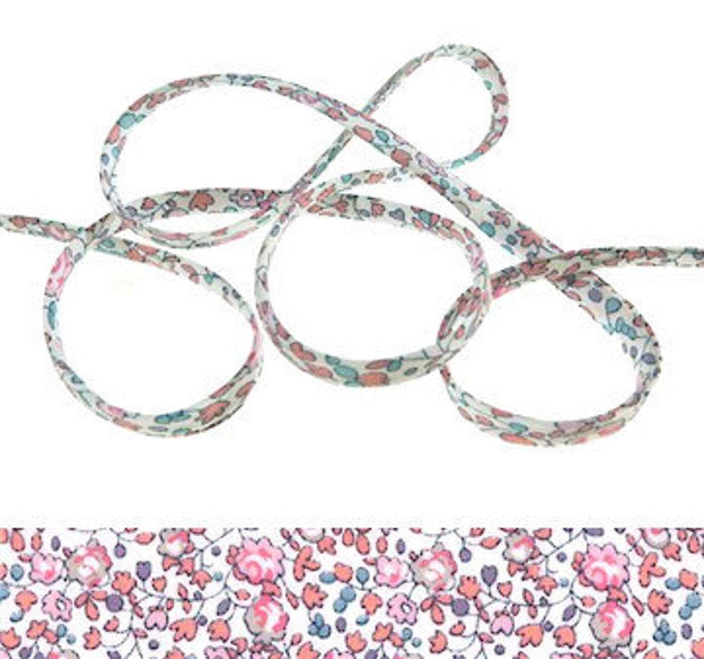 Liberty fabric Eloise C pink spaghetti cord