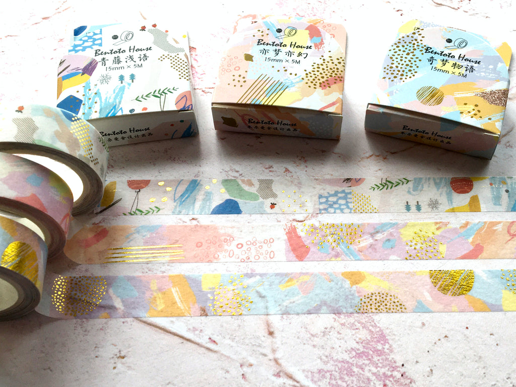 Pastel coloured washi tape