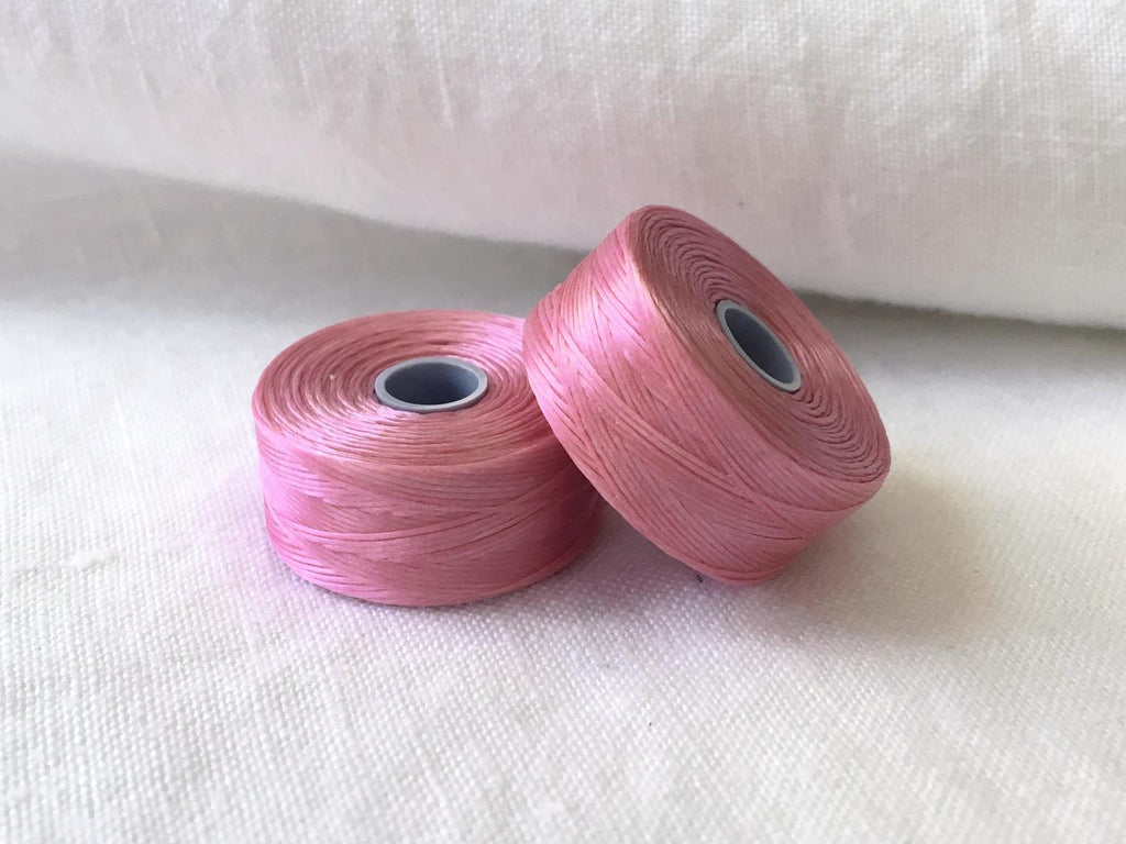 Pink s-lon beading thread