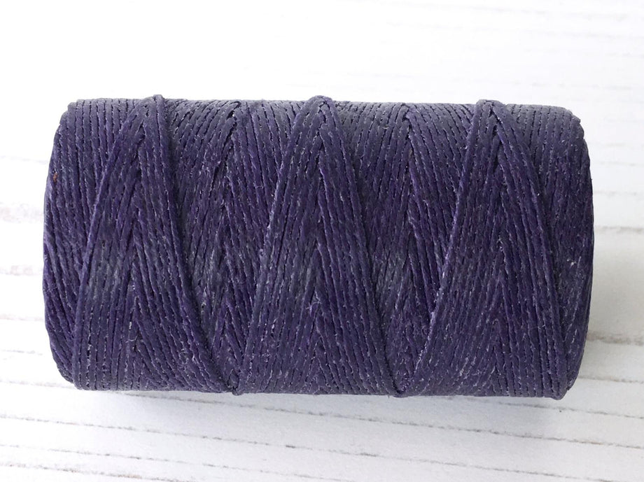 4 ply Irish waxed linen cord PLUM PURPLE for jewellery making BluebellHillCrafts