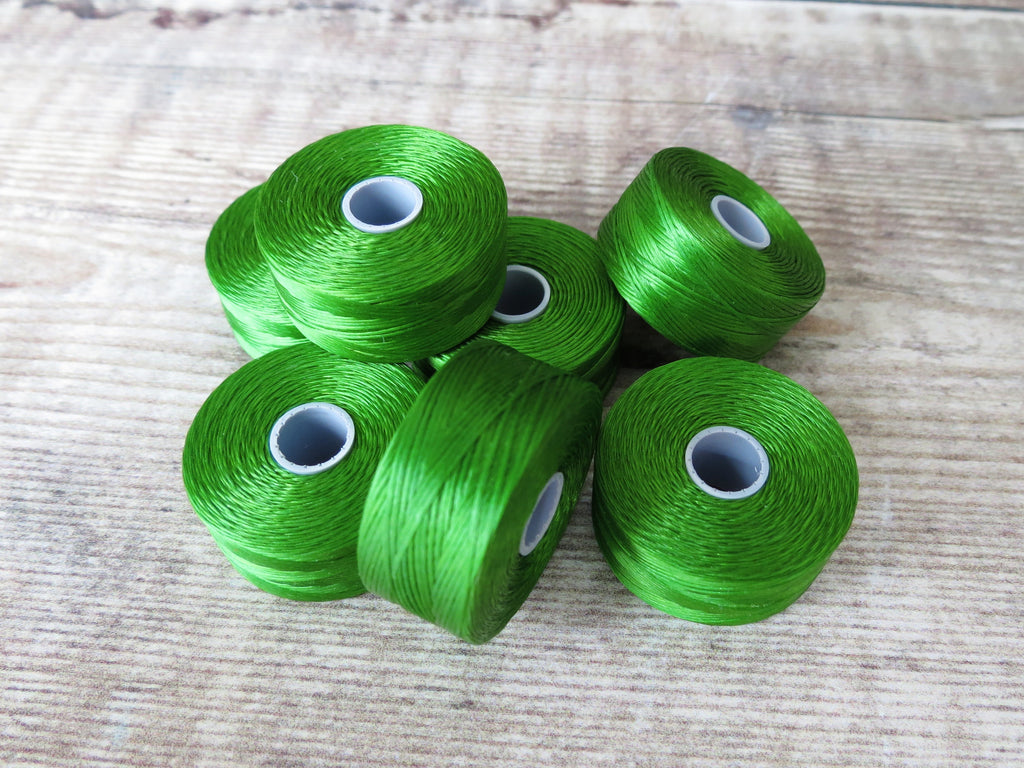 S-lon beading thread green, size D