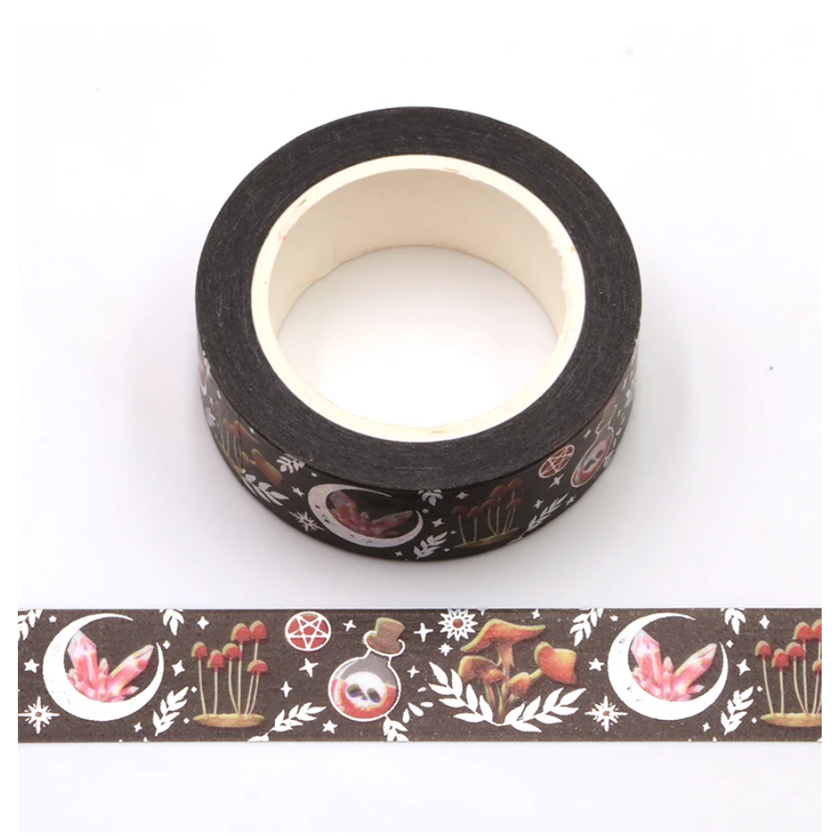 Moon & Potions silver foil washi tape