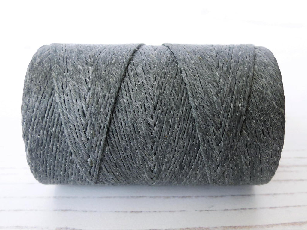 Slate Grey Irish waxed linen cord