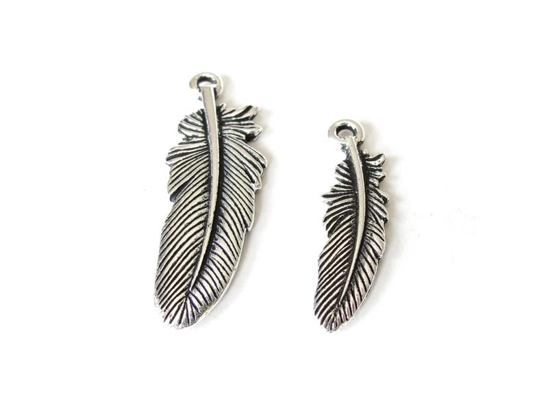 TierraCast feather charms