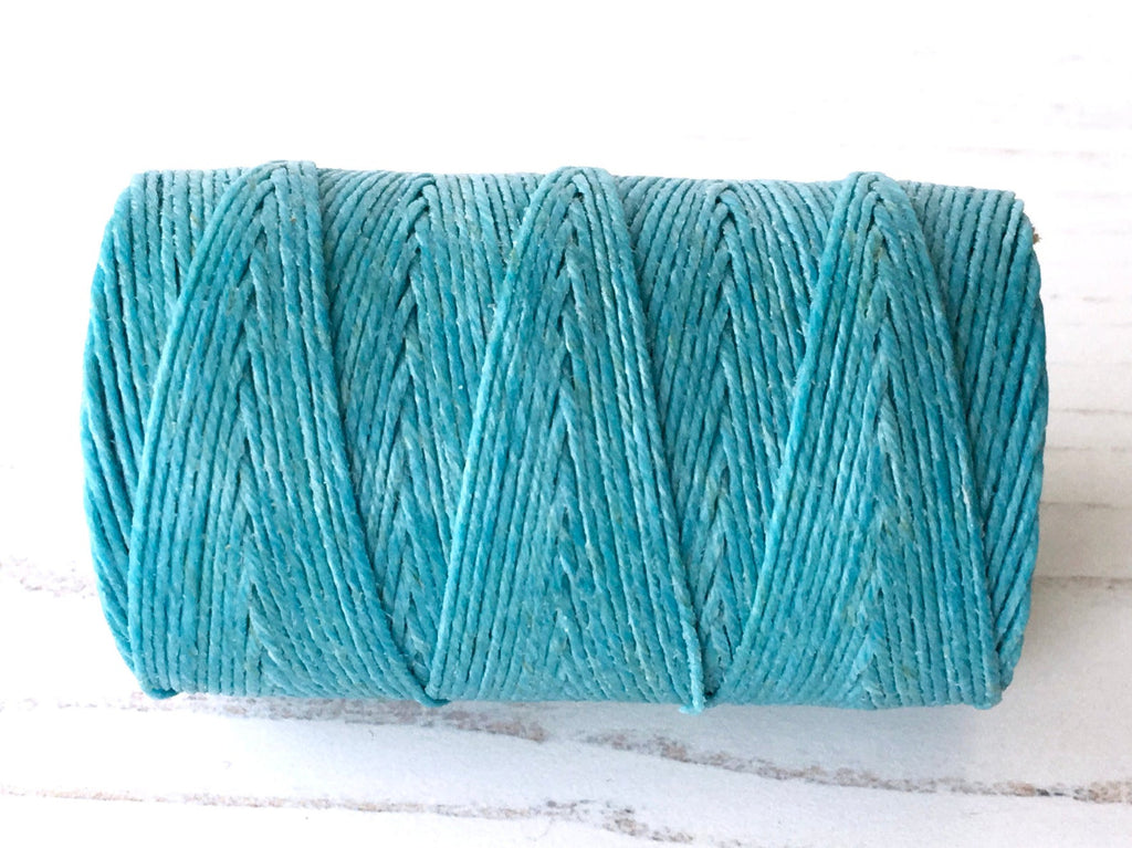 turquoise Irish waxed linen cord