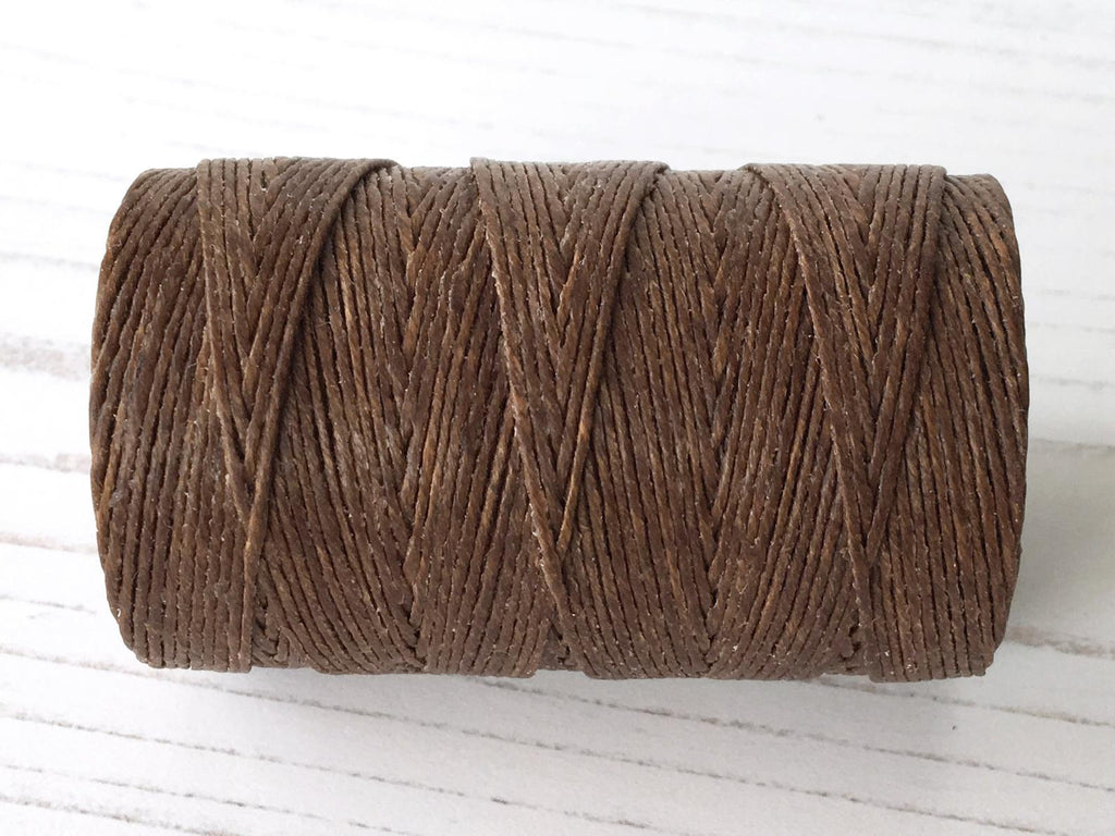 Walnut brown waxed linen cord