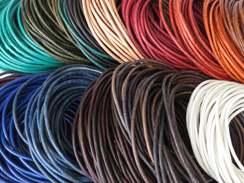 Grab bag of assorted 2mm distressed leather cords – BluebellHillCrafts