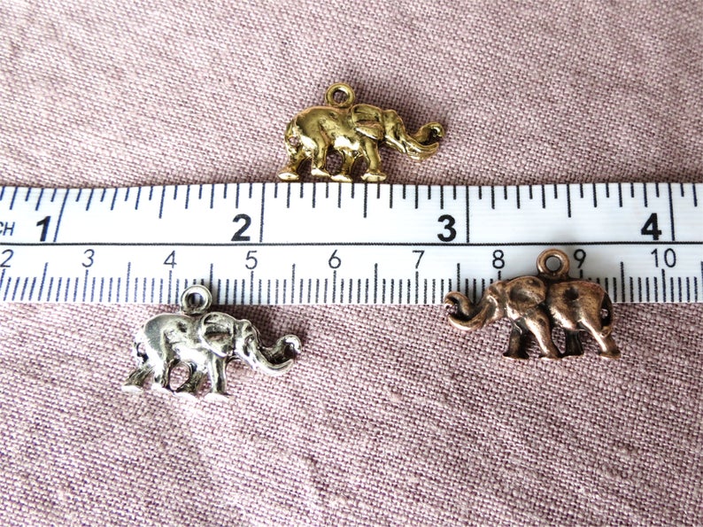 Elephant jewellery charms