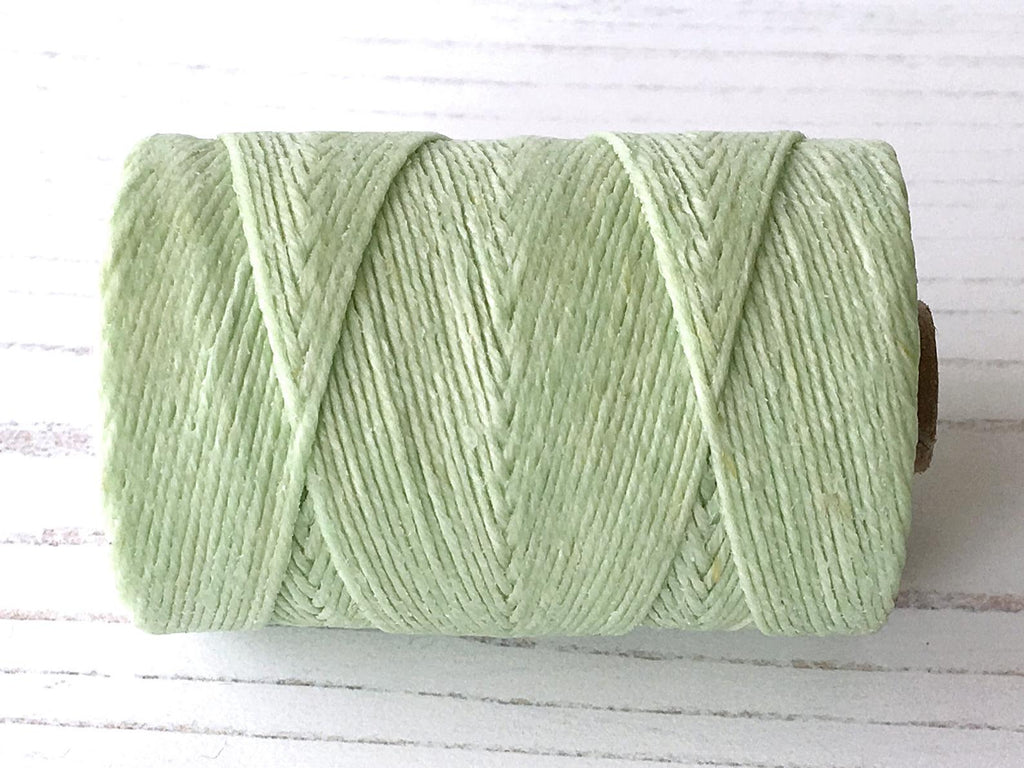 Mint Green Crawfords waxed linen cord