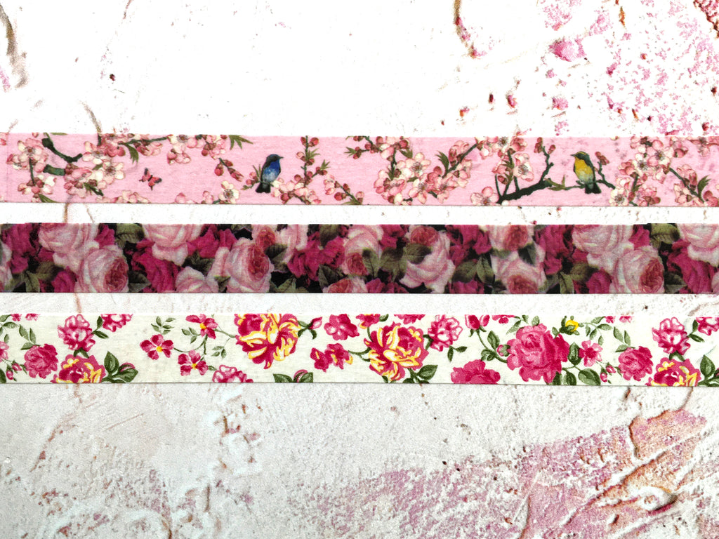 pink roses washi tape