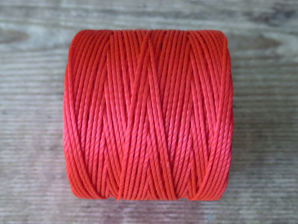 Bright coral s-lon nylon cord for beading