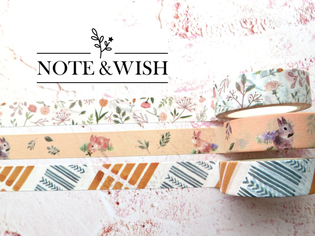 Note & Wish flower garden washi tape